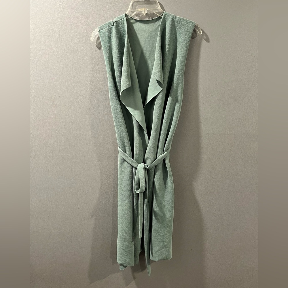 Green tank cardigan